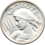 Second Republic, 2 zlote 1925, Woman and ears, London