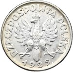 Second Republic, 2 zlote 1925, Woman and ears, London