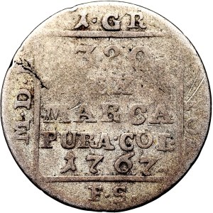 Stanislaw August Poniatowski, strieborný groš 1767 FS, Varšava