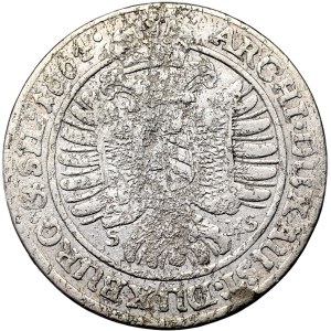 Silesia, Leopold I, 15 krajcars 1664 GH, Wrocław