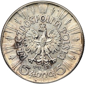 Druhá polská republika, 5 zlotých 1935, Piłsudski