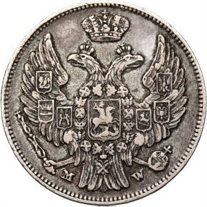 Russian partition, Nicholas I, 1 kopecks 1 zloty 1839 MW, Warsaw.