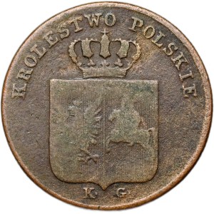 November Uprising, 3 pennies 1831, Eagle's paws simple