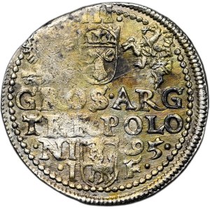 Žigmund III Vasa, trojak 1595, Olkusz, D G R - POLON