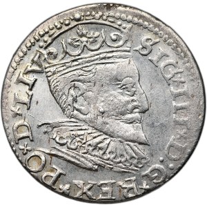 Sigismund III. Vasa, Trojak 1595, Riga, unbeschrieben