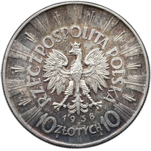 II Rzeczpospolita, 10 zlotys 1938 Pilsudski