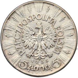 Die Zweite Polnische Republik, 5 Zloty 1935, Piłsudski