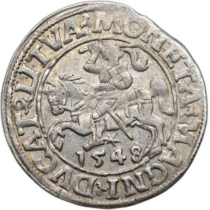 Sigismund II Augustus, Half-penny 1548, Vilnius - LI/LITVA, Arabic one in the date