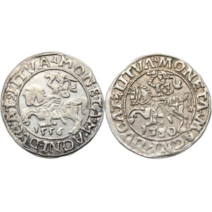 Sada 2 vilniuských půlgrošů z let 1550 a 1556,, LI/LITVA
