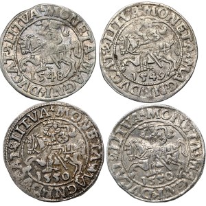 Set of 4 Vilnius half-pennies 1548-1550