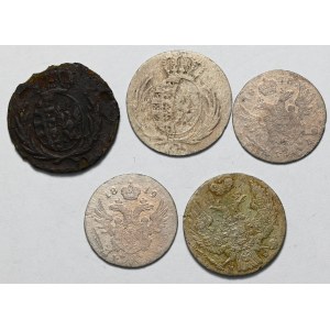 Set of 5 pcs. - The Duchy of Warsaw and the Congress Kingdom.
