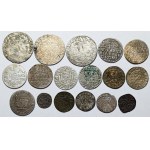 Set of 17 coins from Royal Poland of the 16th-18th centuries.
