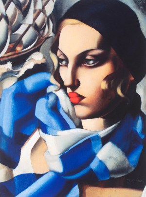 Tamara Łempicka (1898 - 1980), The Blue Scarf