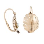 Earrings with shell motif, early 20th century.