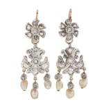 Day and night earrings, 19th/20th century.