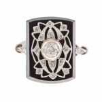 Ring, second half of the 20th century, art déco type