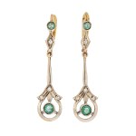 Earrings, mid-20th century.