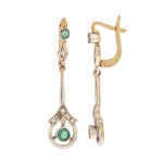 Earrings, mid-20th century.