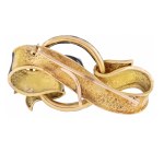 Brooch with snake and ribbon motif, late 19th century, Victorian style