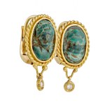 Earrings, mid-20th century.