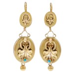 Day and night earrings, Austria, Vienna, 19th/20th century.