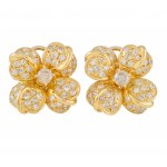 Earrings in the form of flowers, 2nd half of the 20th century.