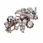 Brooch with floral motif, 19th/20th century, Art Nouveau