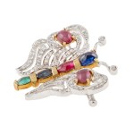 Brooch in the form of a butterfly, 2nd half of the 20th century.