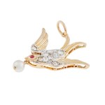 Pendant in the form of a swallow, 1st half of the 20th century.