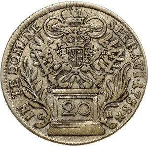 Austria 20 Kreuzer 1758 GR