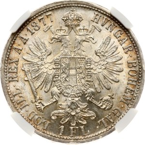 Austria 1 Florin 1877 NGC MS 61