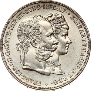 Austria 2 Gulden 1879 Silver Wedding