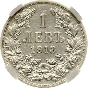 Bulgaria 1 Lev 1913 NGC AU DETAILS