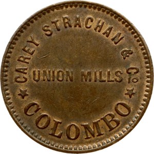 Cejlón Colombo Carey Strachan &amp; Co Union Mills Token ND