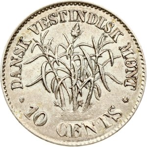 Dánska Západná India 10 centov 1878
