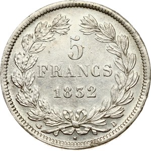 France 5 Francs 1832 D