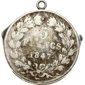 France Coin - knife 5 Francs 1847 K