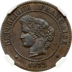 France 5 Centimes 1872 A NGC UNC DETAILS