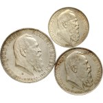 Germany Bavaria 2 - 5 Mark 1911 D Birthday Lot of 3 coins