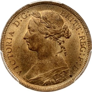 Great Britain 1/2 Penny 1887 PCGS MS 64 RB