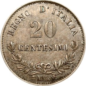 Italy 20 Centesimi 1863 M BN