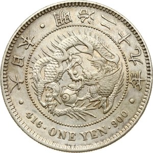 Japan Yen 29 (1896) countermarked