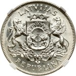 Latvia 2 Lati 1925 NGC MS 62