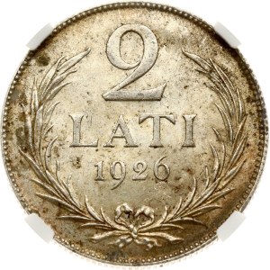 Lotyšsko 2 Lati 1926 NGC MS 64