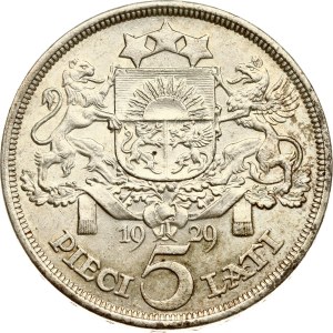 Latvia 5 Lati 1929