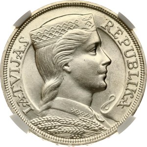 Latvia 5 Lati 1931 NGC UNC DETAILS