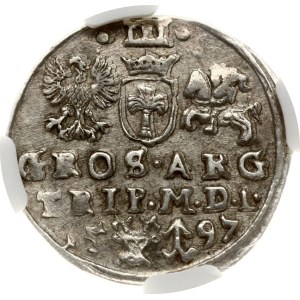 Lithuania Trojak 1597 Vilnius (R) NGC AU 58