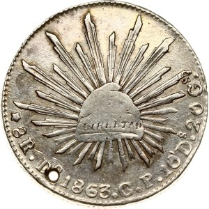 Mexico 8 Reales 1863 Do CP