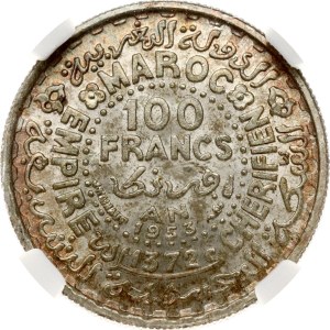Morocco 100 Francs 1372 (1953) NGC MS 66