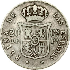 Philippines 20 Centavos 1864
